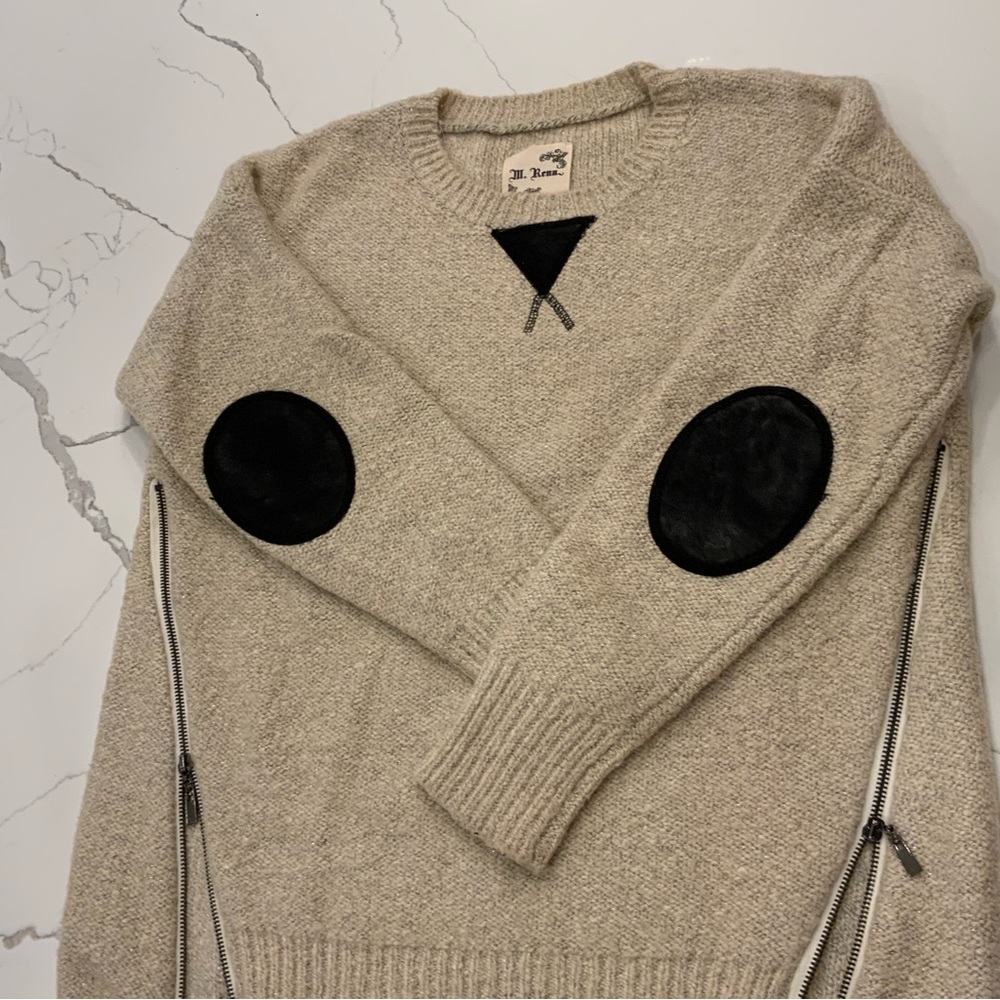 Sweater with elbow patches